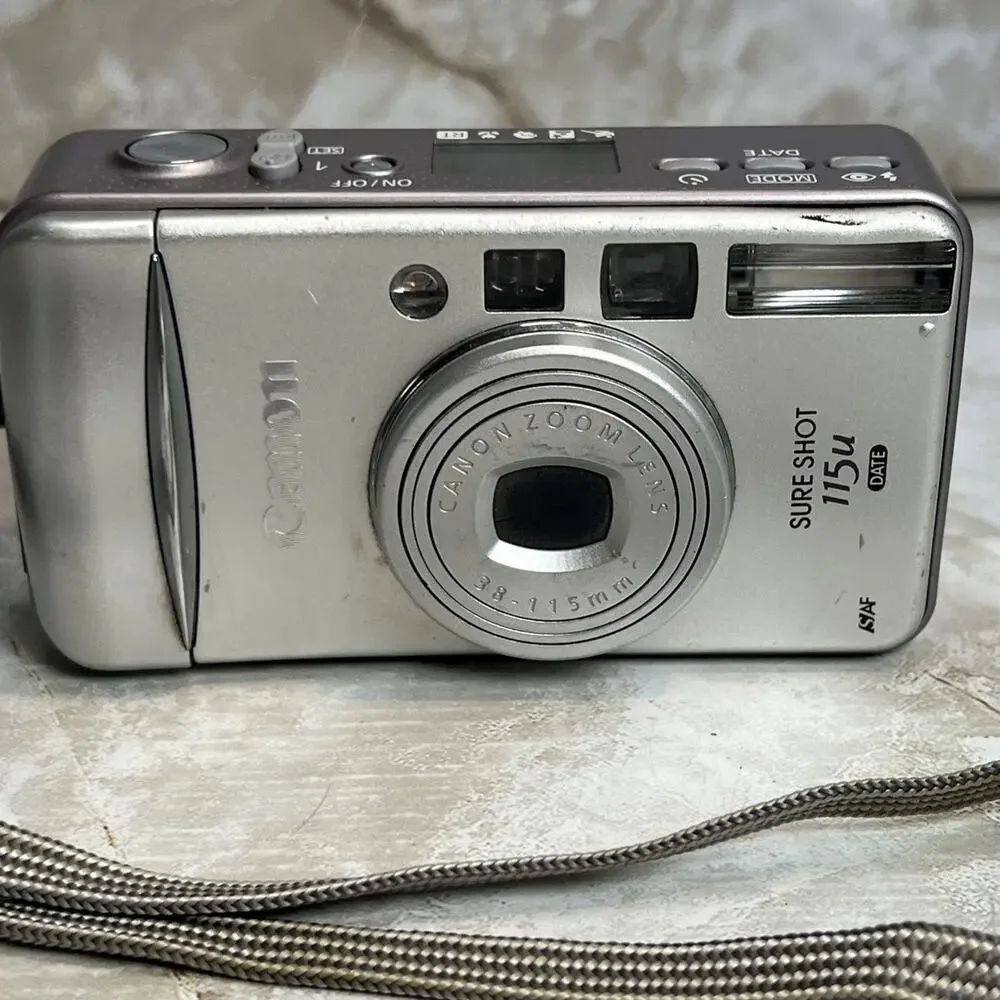 Canon Sure Shot 115u Date 35mm Film Camera Tested Working NO FILM or BATTERIES